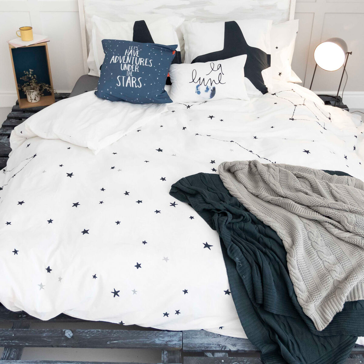 Copripiumino HappyFriday Blanc Constellation  Multicolore 260 x 240 cm